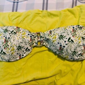 Tory Burch White and Yellow Floral Bandeau Gold  Accessory
